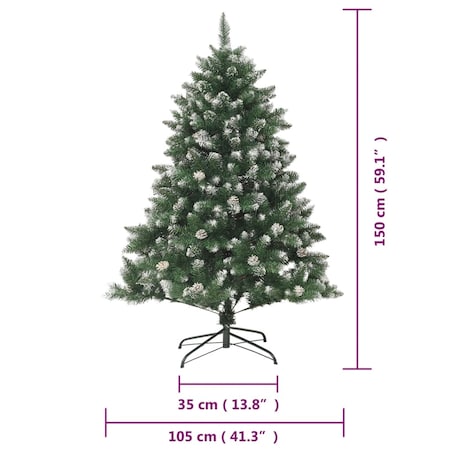 vidaXL Sztuczna choinka ze stojakiem, 150 cm, PVC