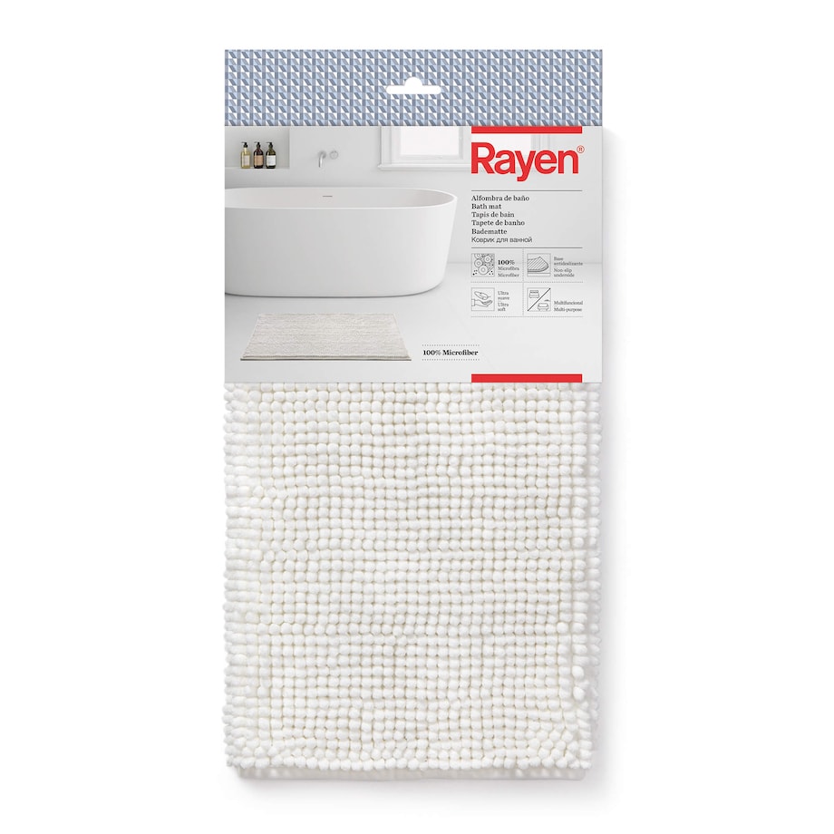 Dywanik łazienkowy Rayen - 80 x 50 cm, Biały