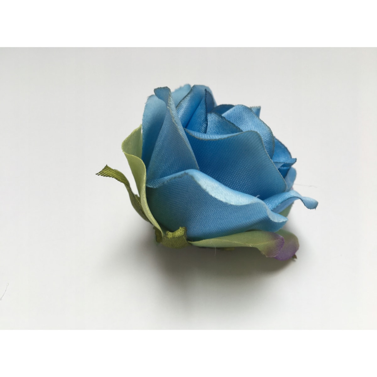 RÓŻA MAŁA sztuczna NIEBIESKA na stroik wiązankę 6szt dekoracja bukiet serce