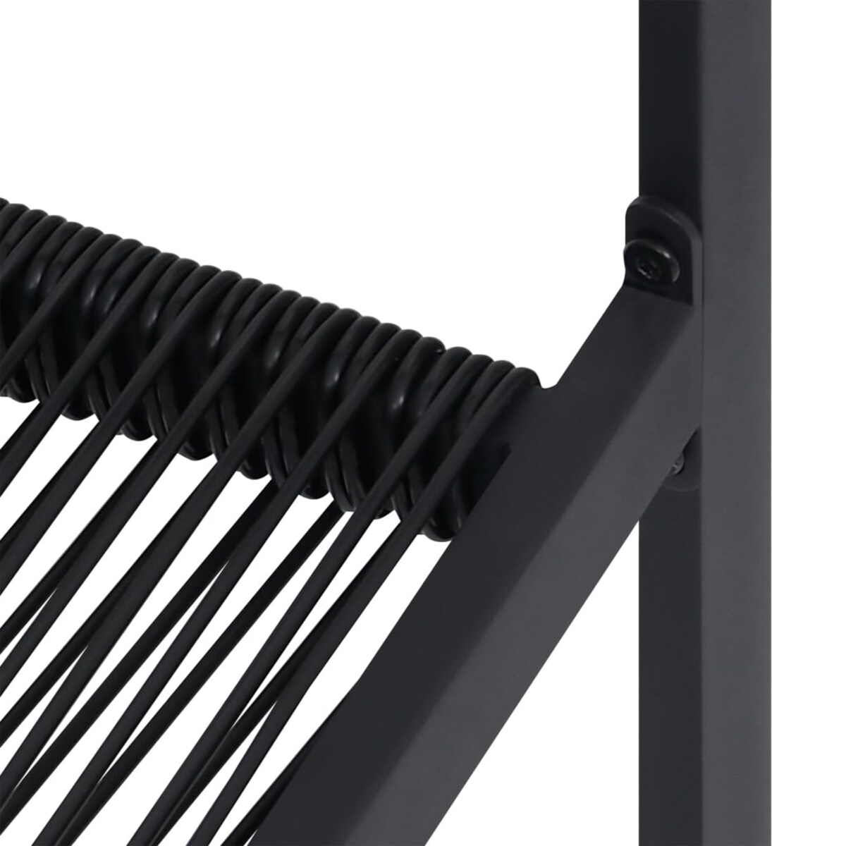 vidaXL Krzesła ogrodowe, 4 szt., rattan PVC, czarne