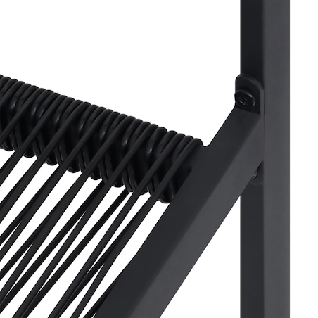 vidaXL Krzesła ogrodowe, 4 szt., rattan PVC, czarne