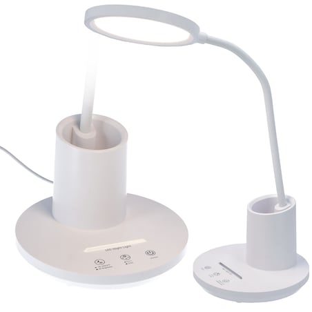 Lampka Biurkowa Led Szkolna Trzy Barwy Światła Do Pracy Z Pojemnikiem