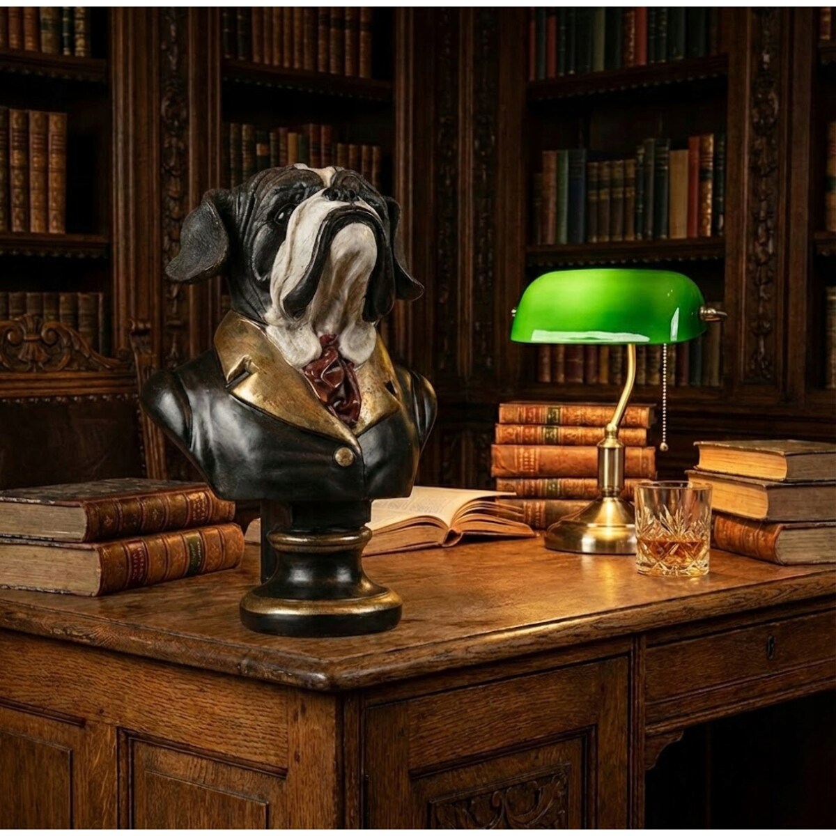 FIGURKA PSA TROFEUM PIES BULLDOG DUŻA DEKORACYJNA DO SALONU DOMU NA PREZENT