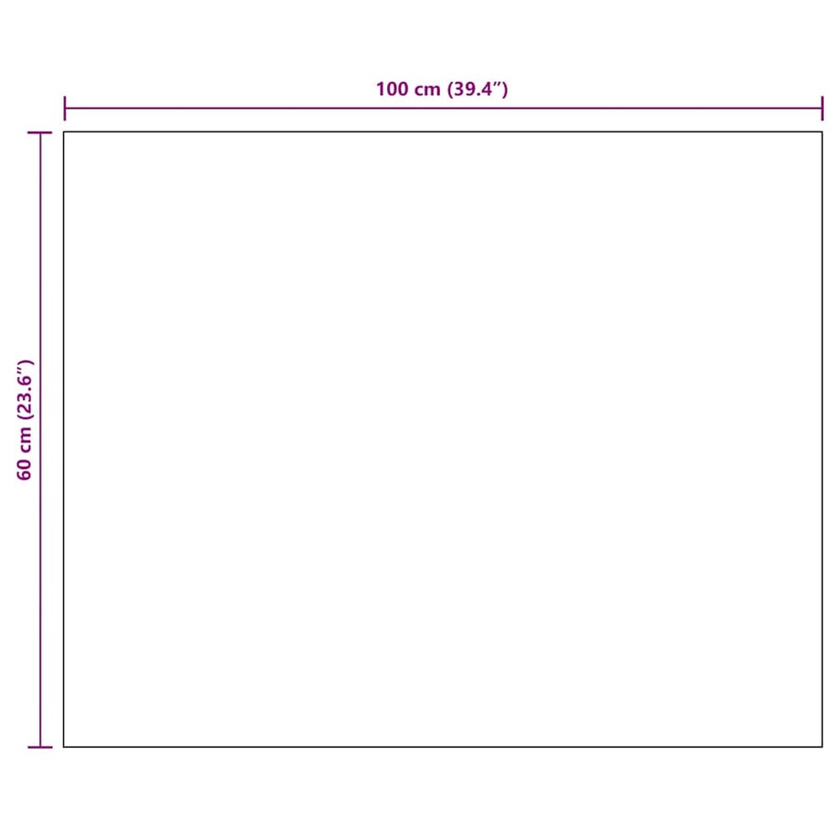 vidaXL Lustro ścienne bez ramy, 100x60 cm, szkło