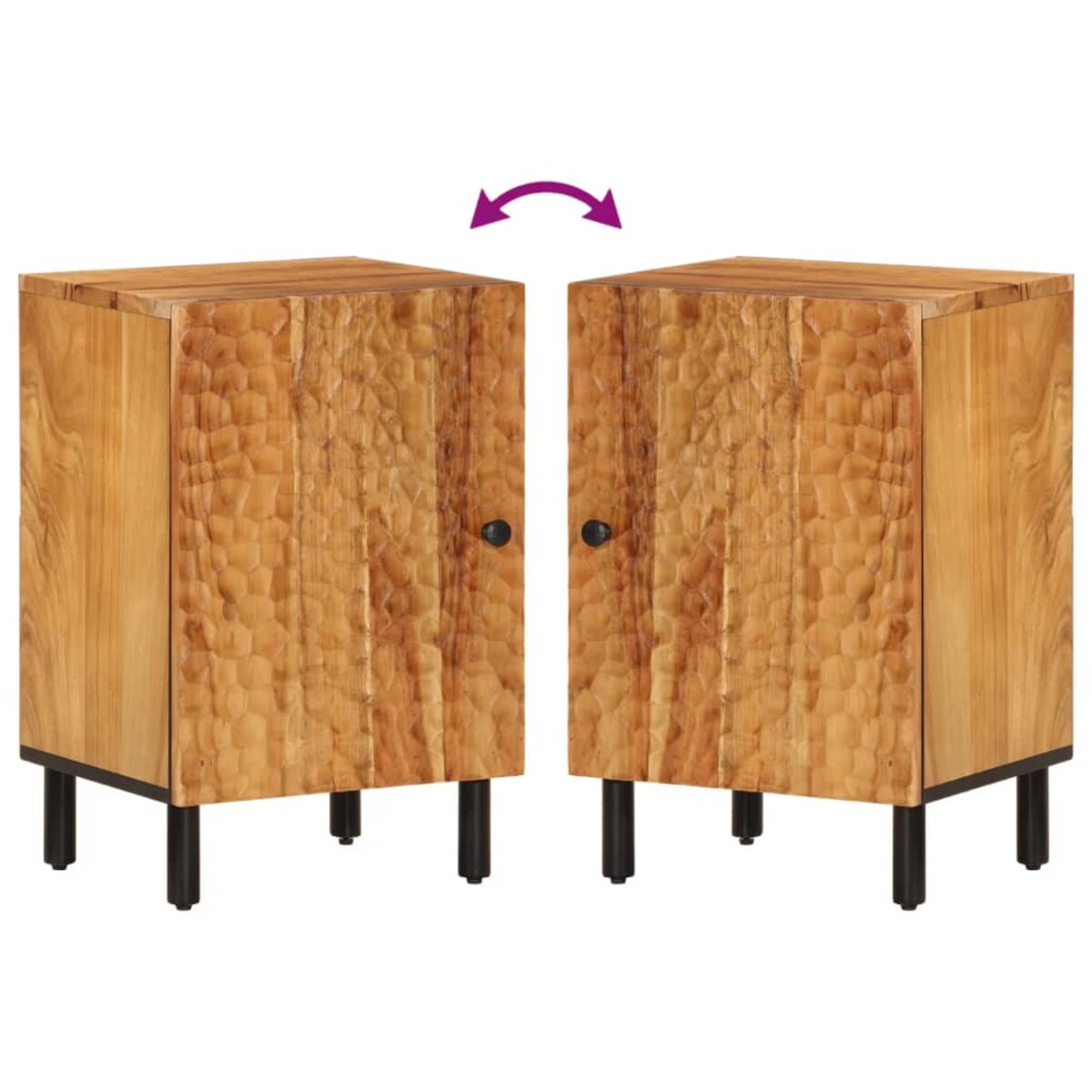 vidaXL Szafka łazienkowa, 38x33x58 cm, lite drewno akacjowe