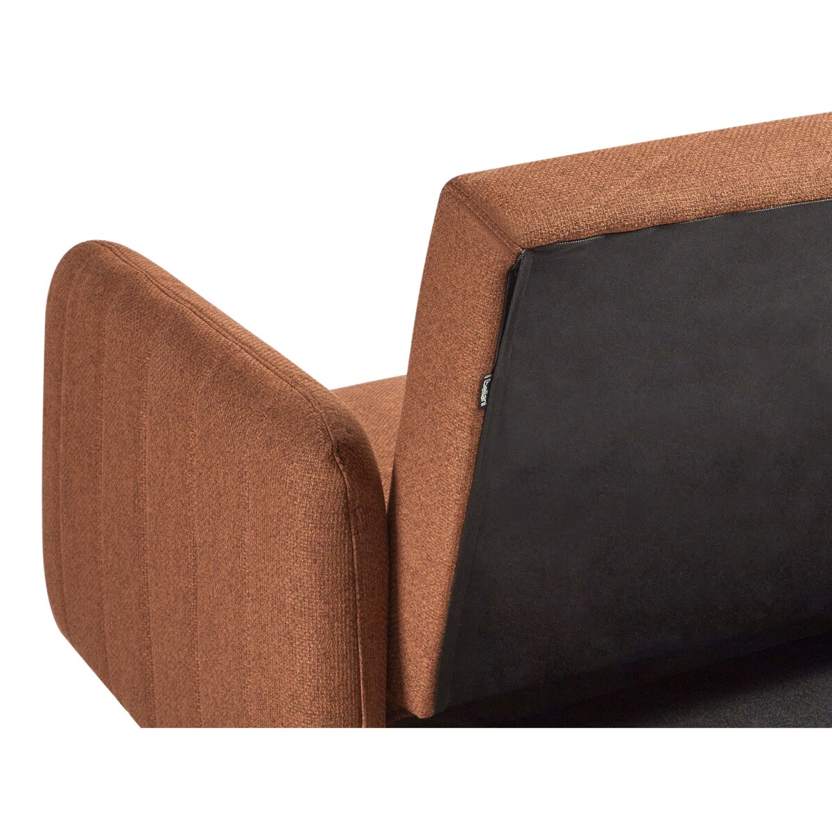 Sofa rozkładana SENJA Pomarańczowy Len syntetyczny