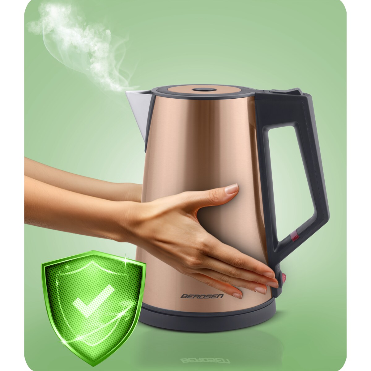 Czajnik elektryczny bezprzewodowy modny 1,7l 2200w Berdsen