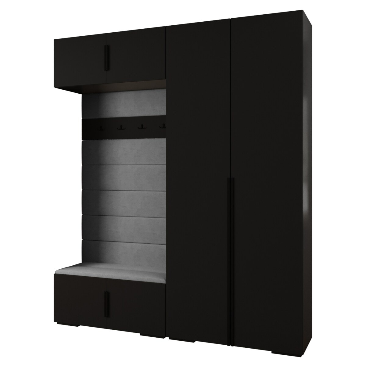 Garderoba do przedpokoju INOVA 1 Z18 czarny+czarny+manila16