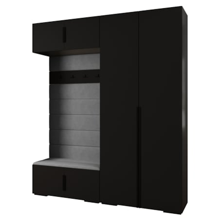 Garderoba do przedpokoju INOVA 1 Z18 czarny+czarny+manila16