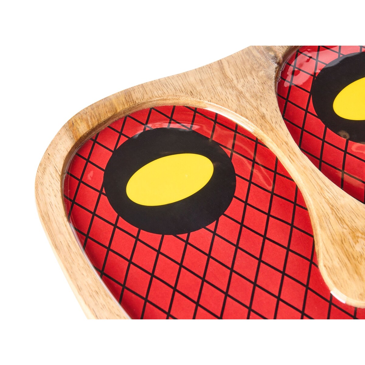 Dekoracja ścienna Twarz KATSINA Drewno mango 22 cm Czerwony