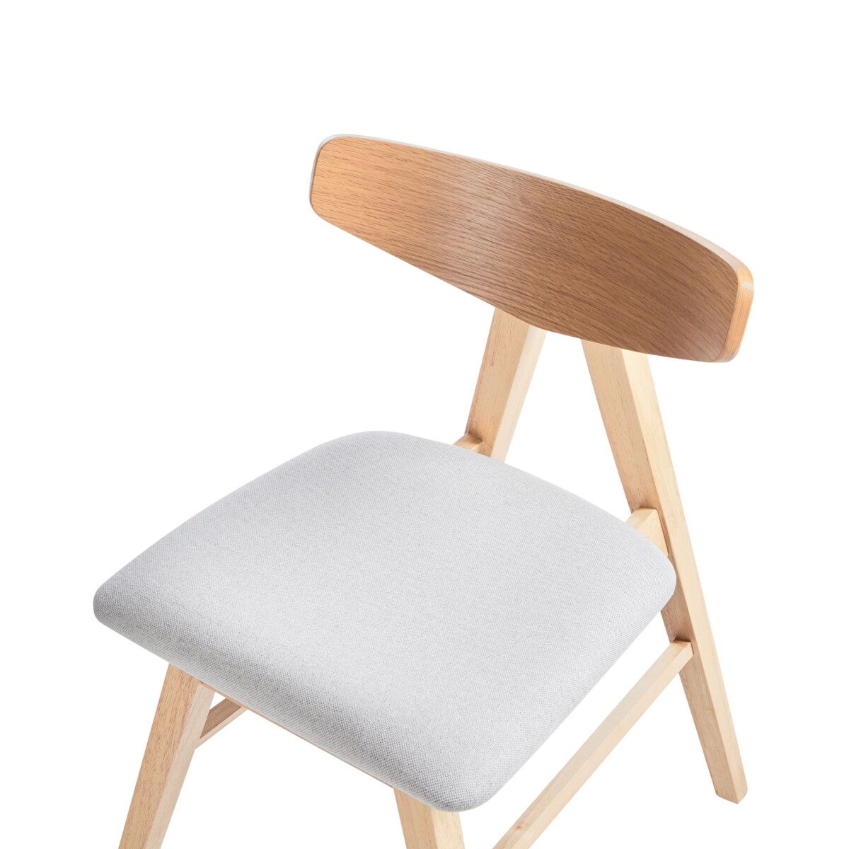 Zestaw 2 krzeseł do jadalni LACOTA Drewno Jasny brąz/ szary