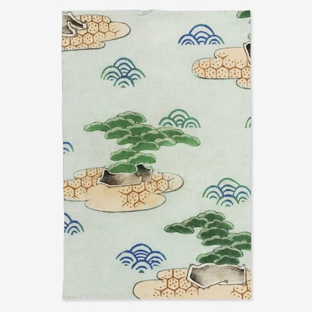 Lniany ręcznik kuchenny - Japoński krajobraz