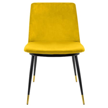 Krzesło welurowe Diego KH1201100122.42 King Home żółte czarne
