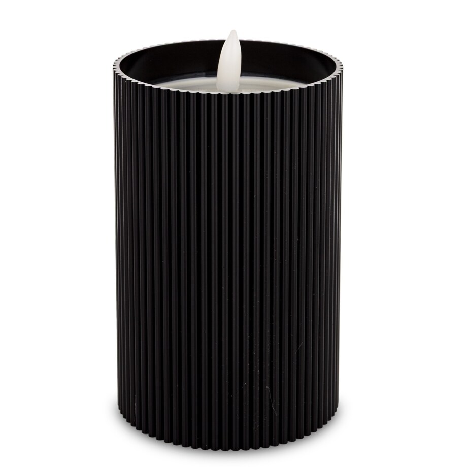 Świeca LED z tworzywa sztucznego14x8x8 cm CANDEL-2 czarna z timerem