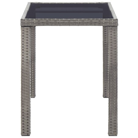 vidaXL Stół ogrodowy, antracytowy, 123x60x74 cm, polirattan