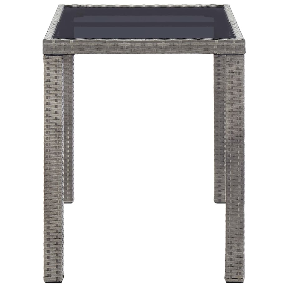 vidaXL Stół ogrodowy, antracytowy, 123x60x74 cm, polirattan