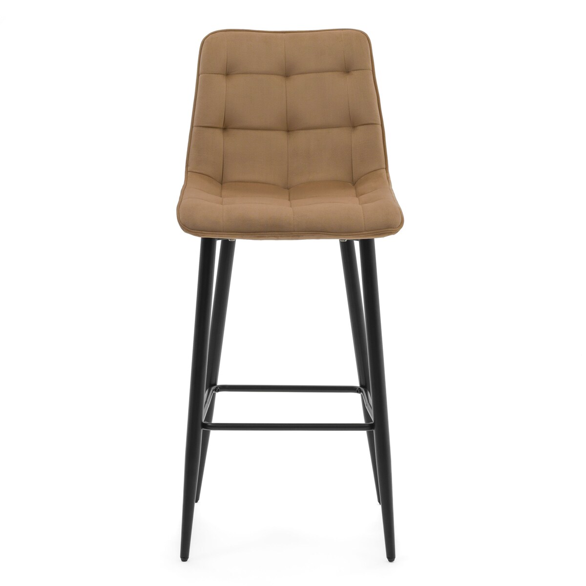 Hoker tapicerowany barowy welurowy CHIC beżowy do salonu jadalni