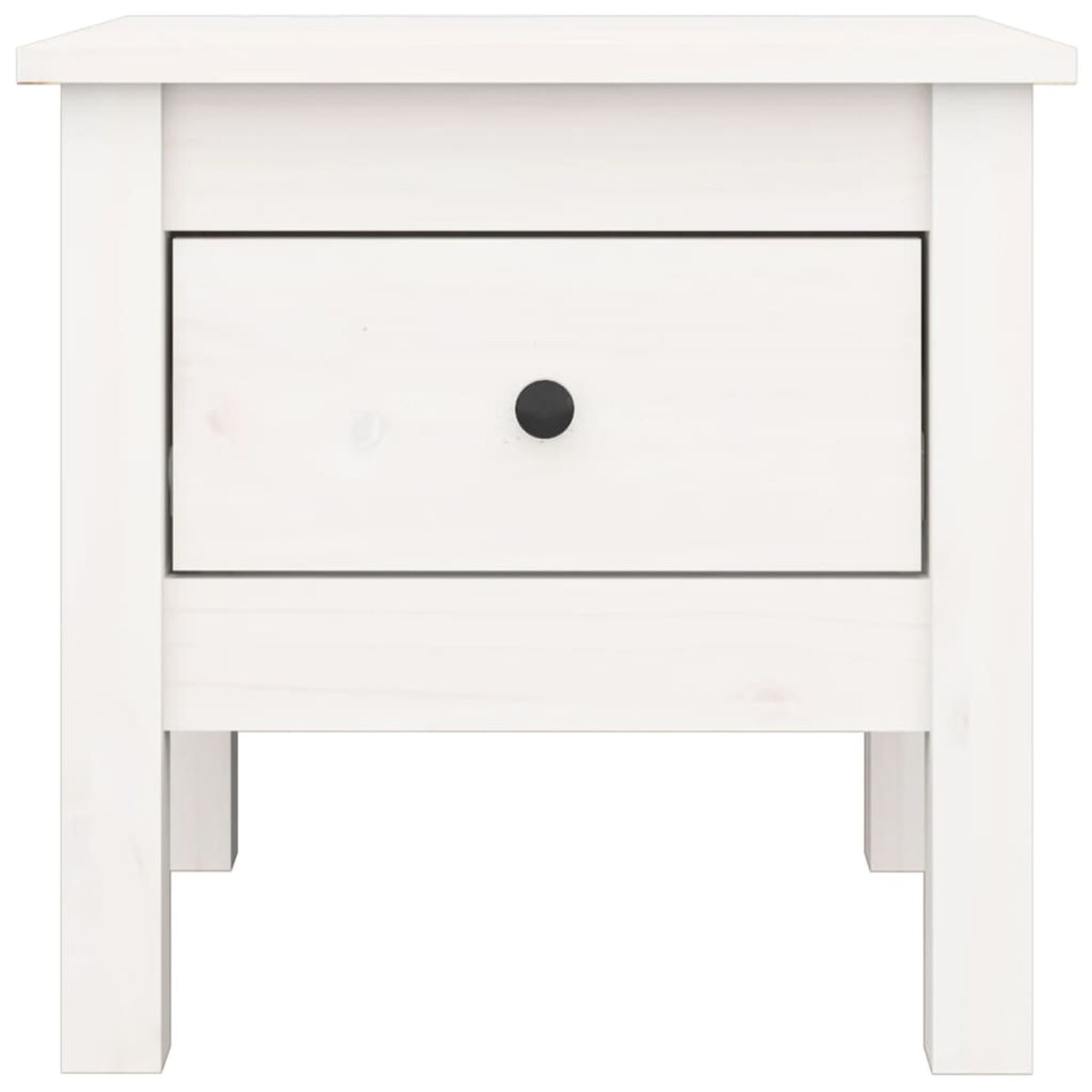 vidaXL Stoliki boczne, 2 szt., białe, 40x40x39 cm, lite drewno sosnowe