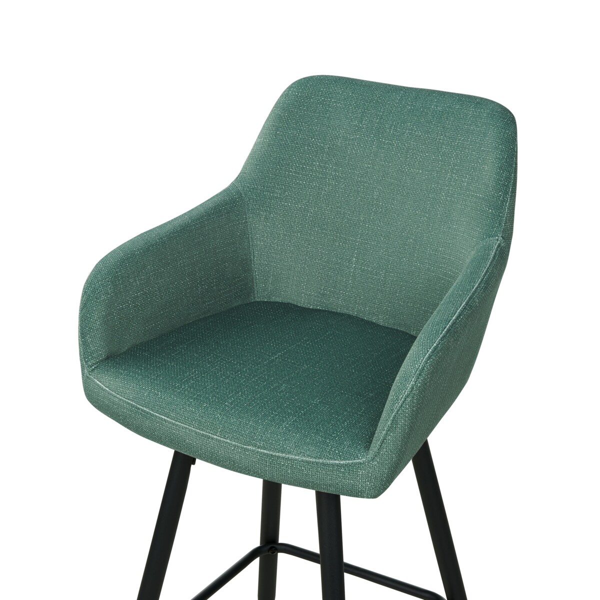 Zestaw 2 krzeseł barowych zielony CASMALIA
