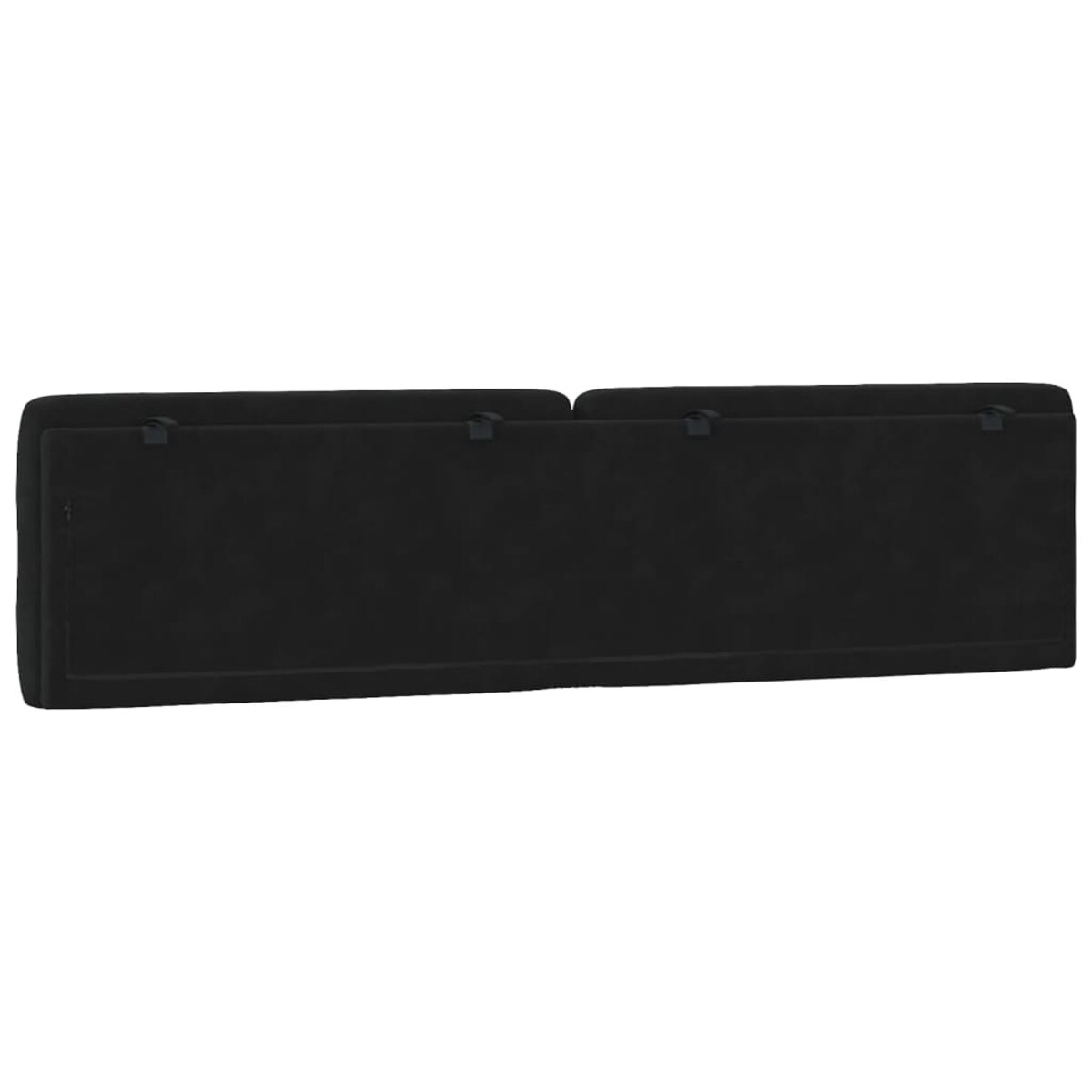 vidaXL Poduszka na wezgłowie, czarna, 200 cm, aksamitna