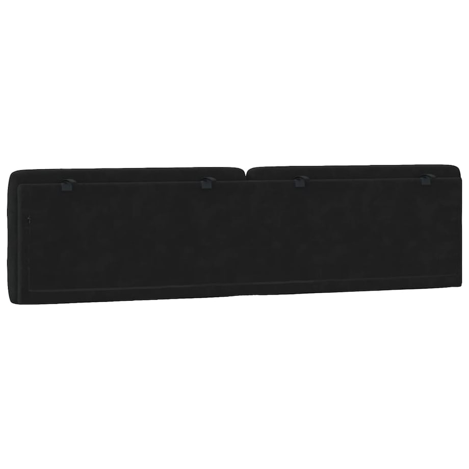 vidaXL Poduszka na wezgłowie, czarna, 200 cm, aksamitna