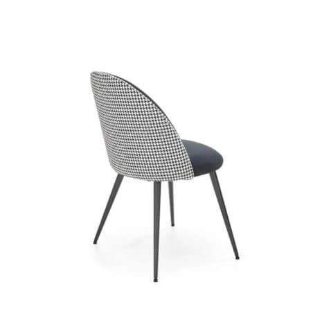 Krzesło tapicerowane K478 czarne/białe