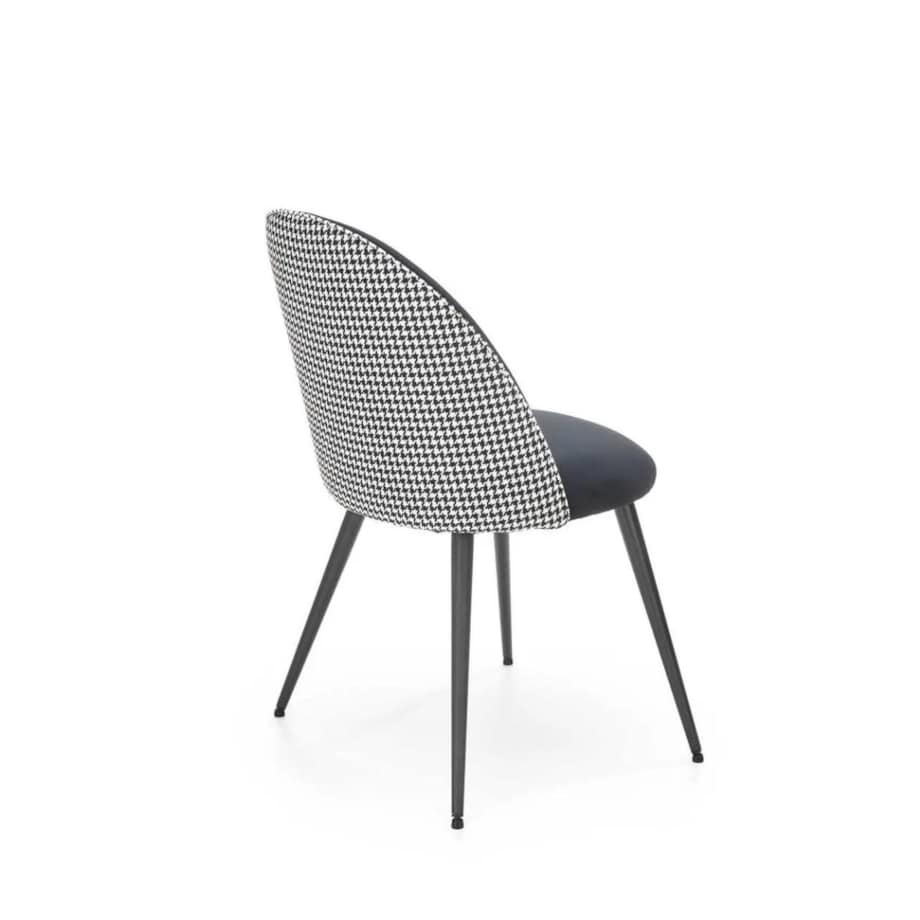 Krzesło tapicerowane K478 czarne/białe