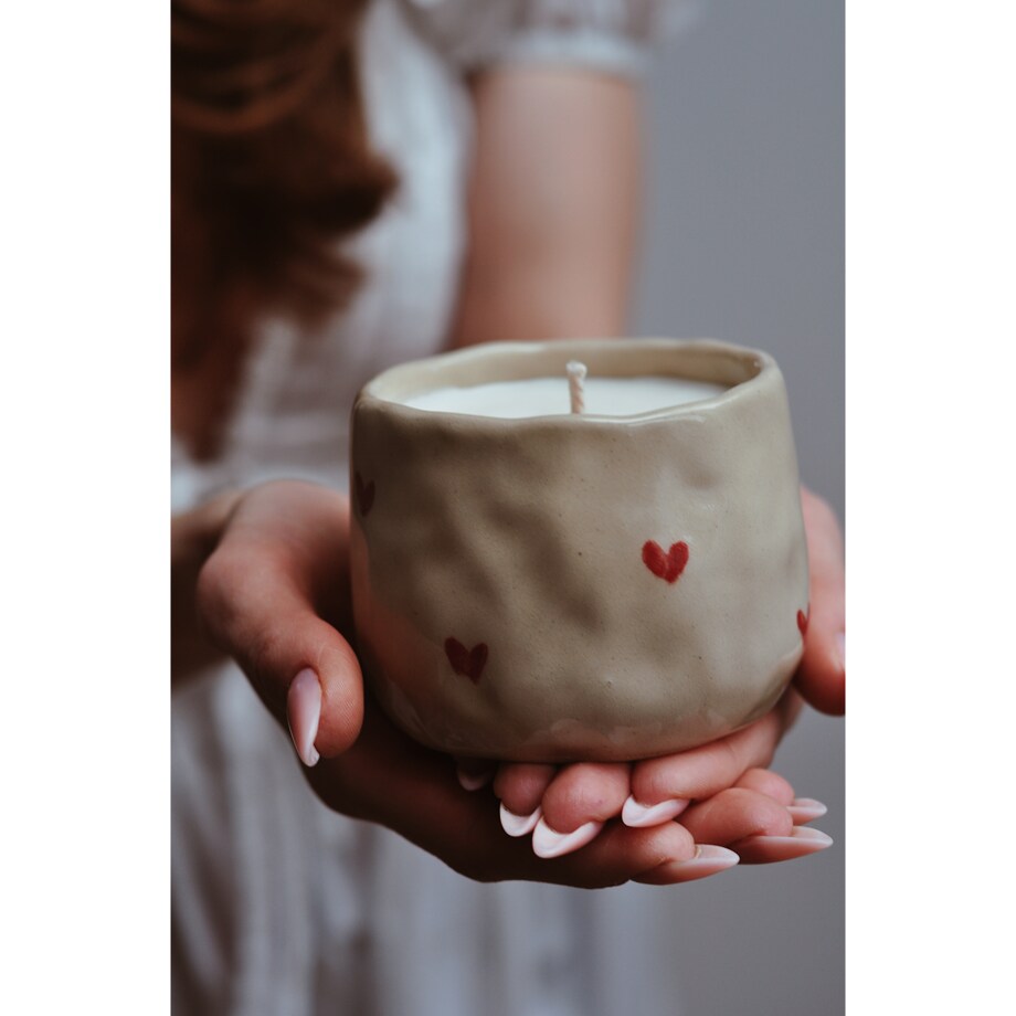 Świeca sojowa CZARKA SERDUSZKA 250 ml N°13 Ciepły wieczór