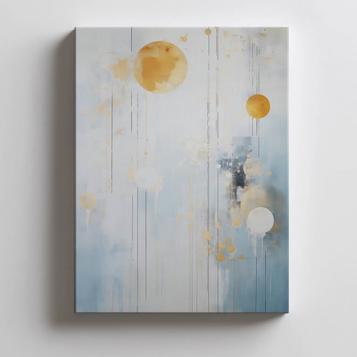 Złoty Minimalizm, 50x70 cm, bez ramy, płótno premium na blejtramie