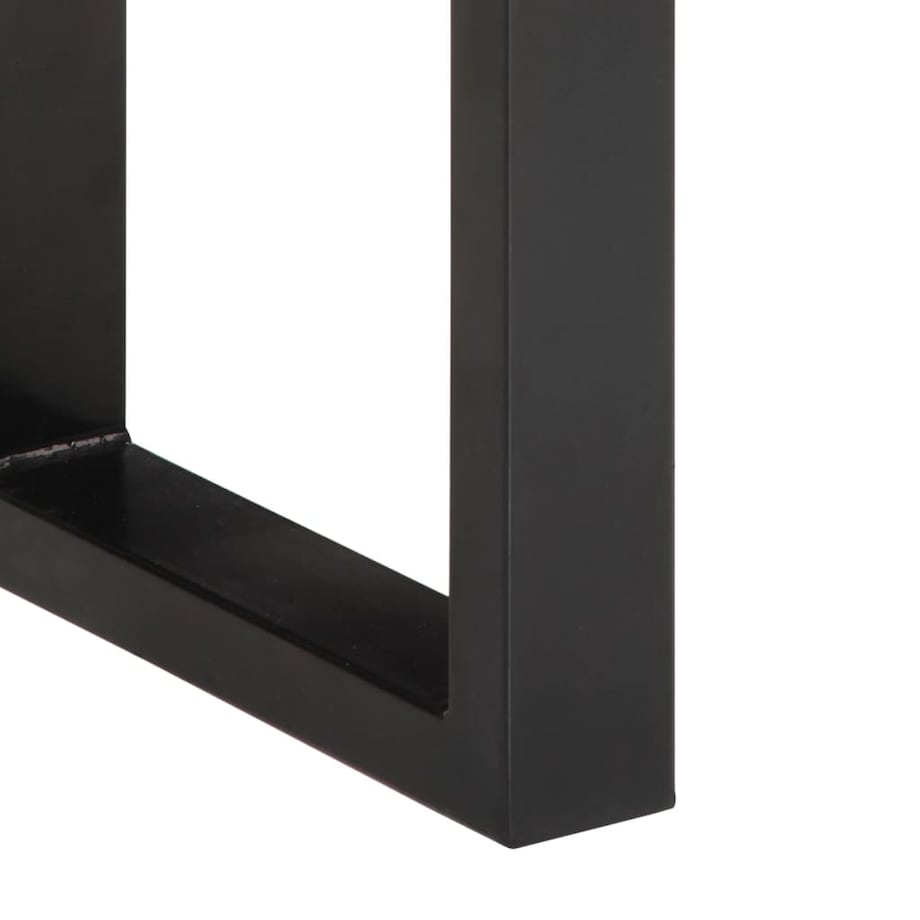 vidaXL Ławka, 160 cm, lite, surowe drewno mango i stal