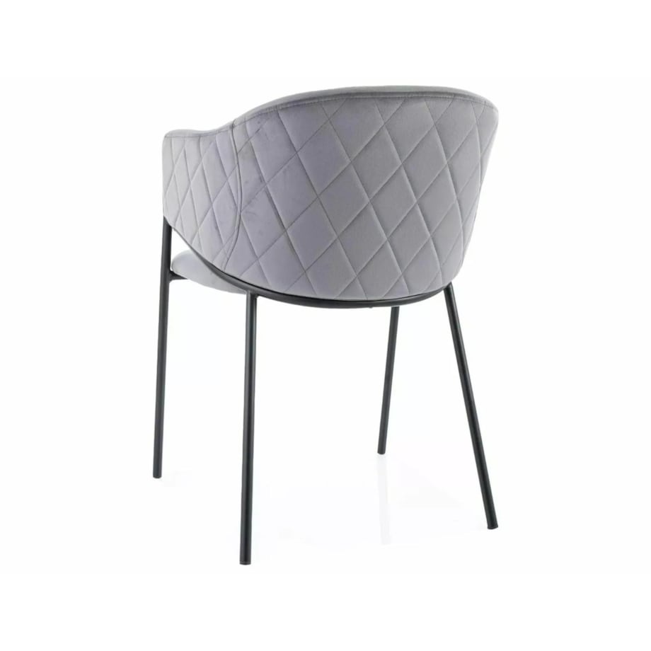 Krzesło tapicerowane BONO VELVET szare