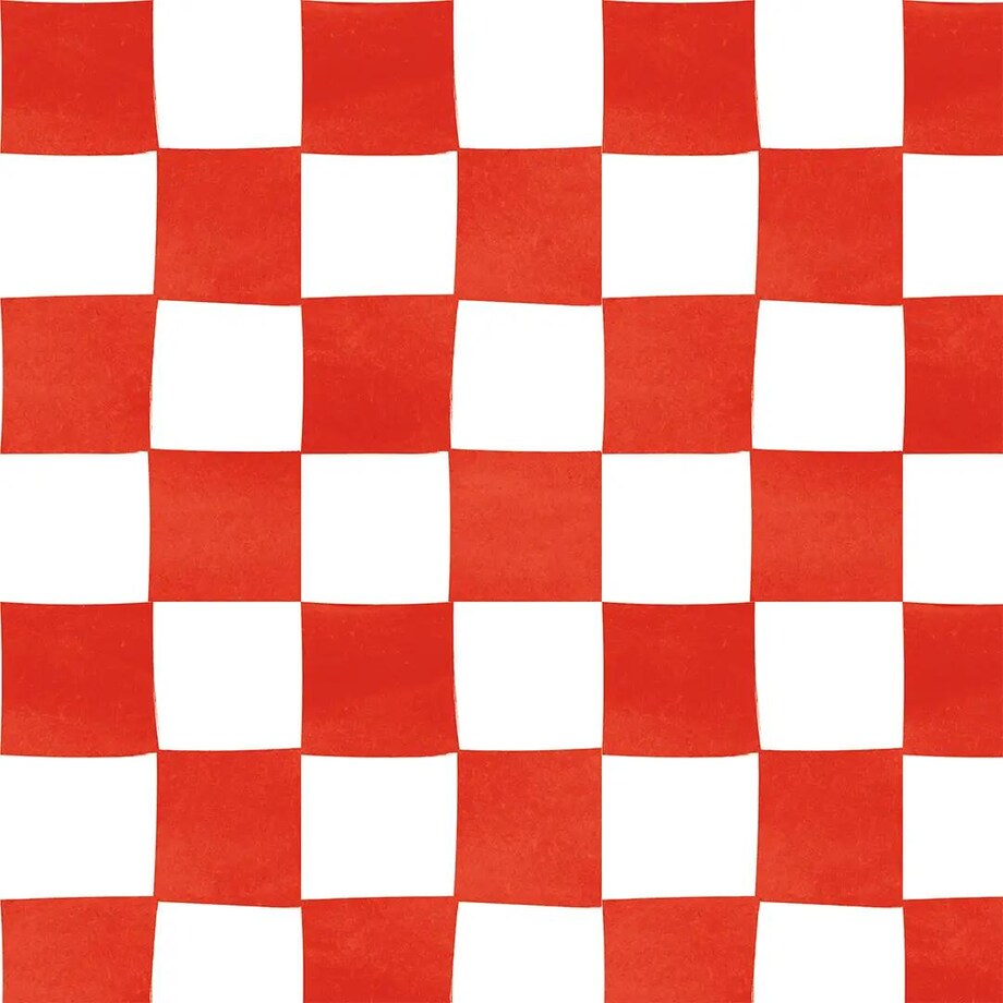 Poduszka świąteczna na krzesło - czerwona krata