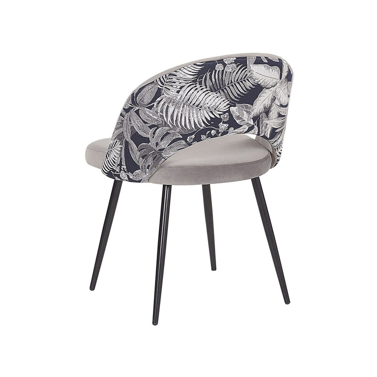 Zestaw 2 krzeseł do jadalni welurowy szary VIVIAN