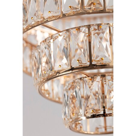 Lampa wisząca Crystal Gold, 46 x 28 cm