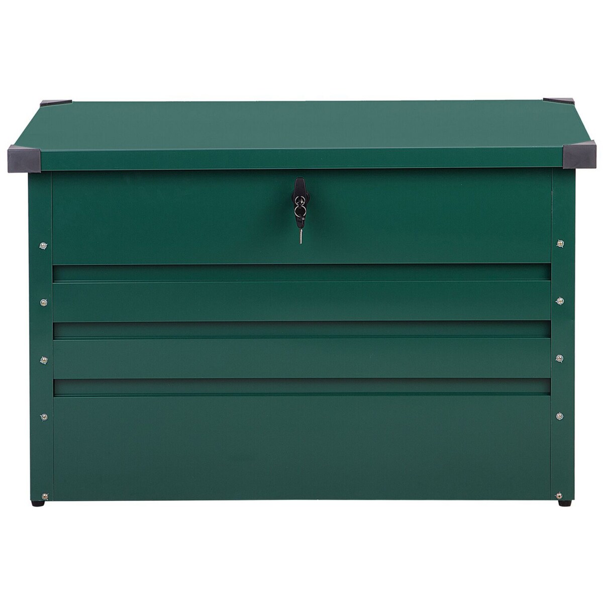 Skrzynia ogrodowa metalowa 300 l zielona CEBROSA