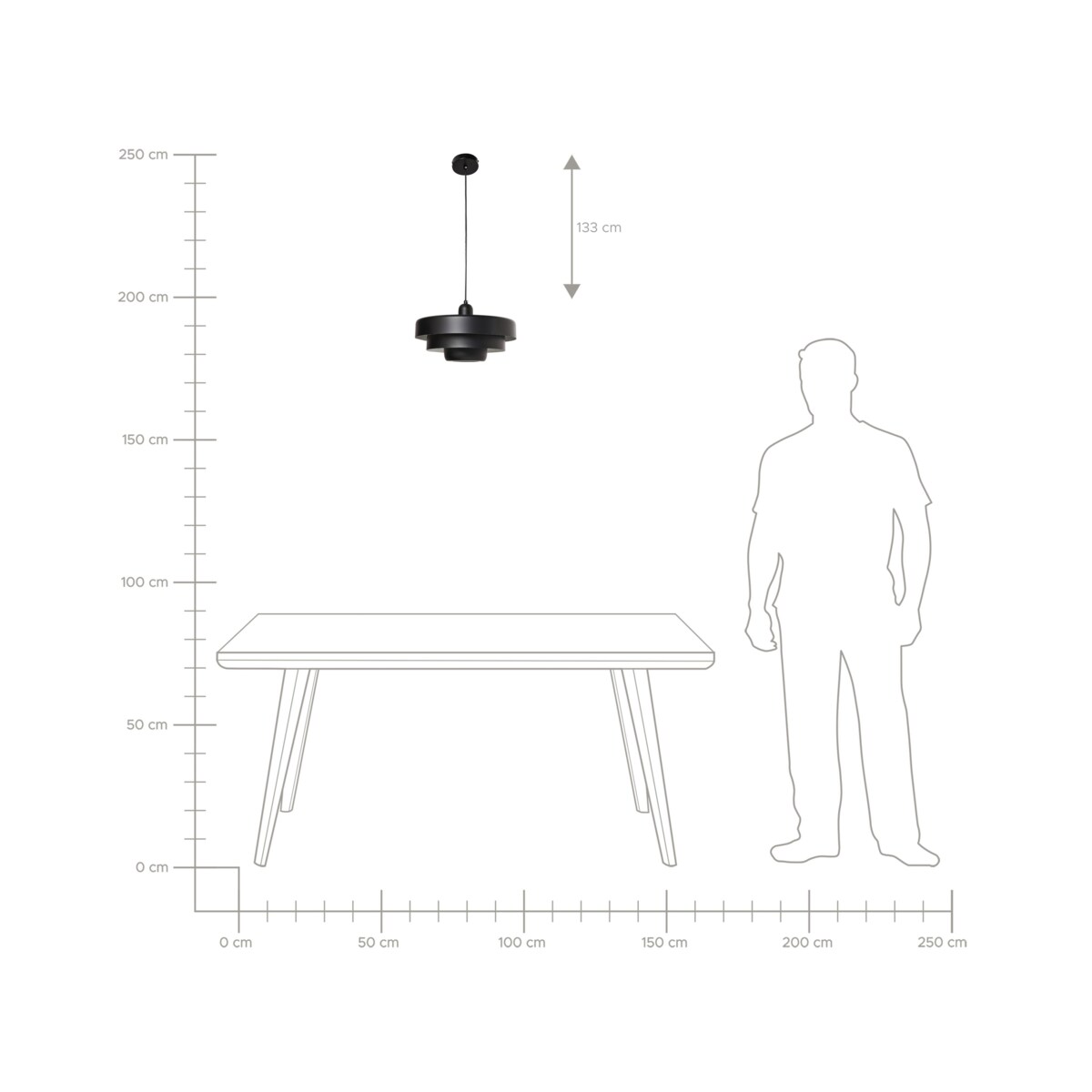 Lampa wisząca KOLGA Metal Czarny