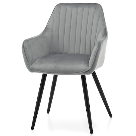 Krzesło tapicerowane pikowane welurowe do salonu jadalni nowoczesne PASSO jasnoszare