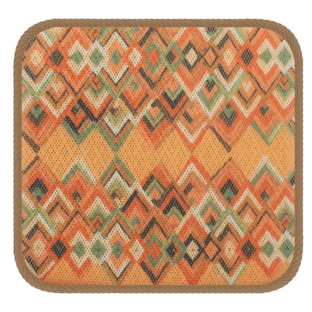 Wodoodporna poduszka na krzesło i meble ogrodowe 40x40 pomarańczowy wzór etno