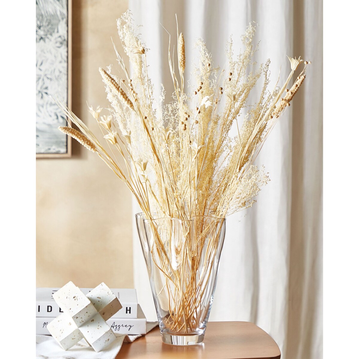 Bukiet suszonych kwiatów 65 cm naturalny BRUNETE