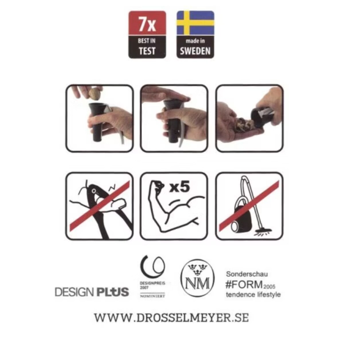 Dziadek do orzechów czarny, 11 x 5 cm, Drosselmeyer