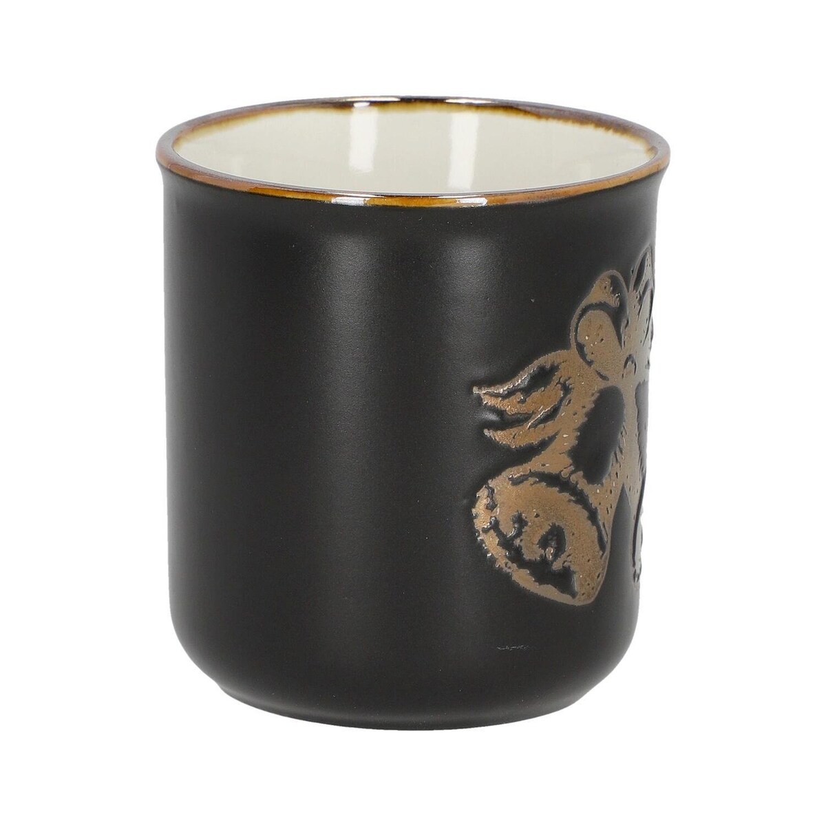 KUBEK ŚWIĄTECZNY Dzwonki 200 ml szary PORCELANOWY
