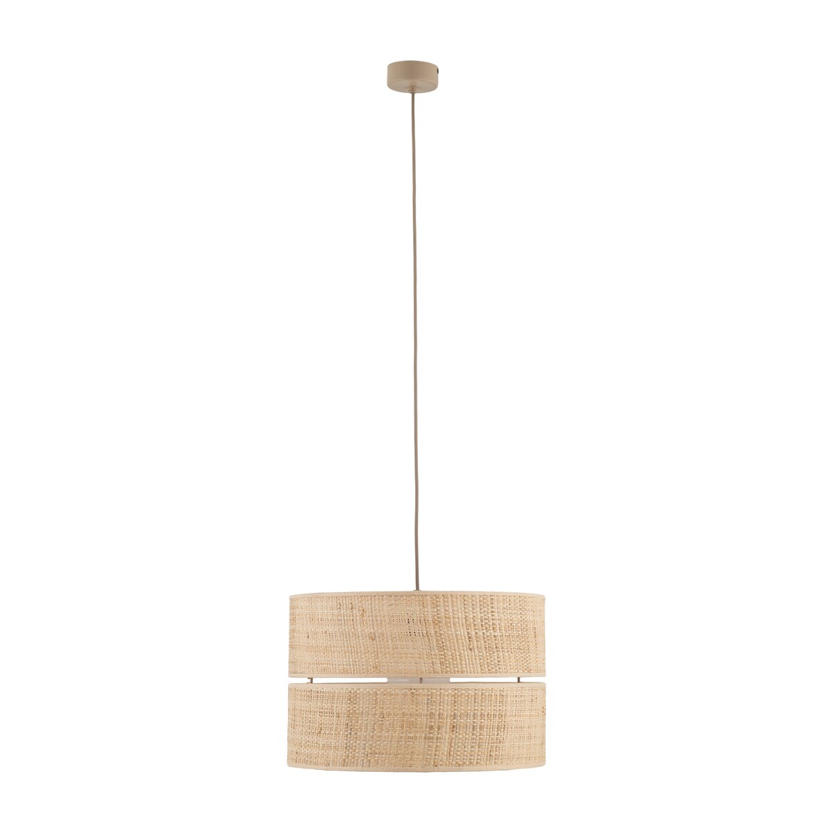 Lampa wisząca TK Lighting CALMA 380 11601 beżowa rafia E27 38 cm