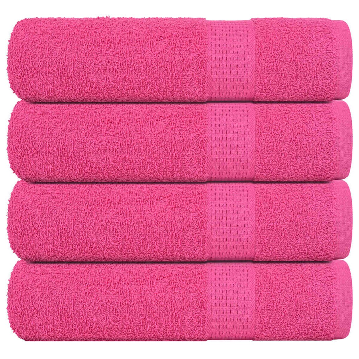vidaXL Ręczniki kąpielowe, 4 szt, różowe, 70x140 cm, bawełna 100%