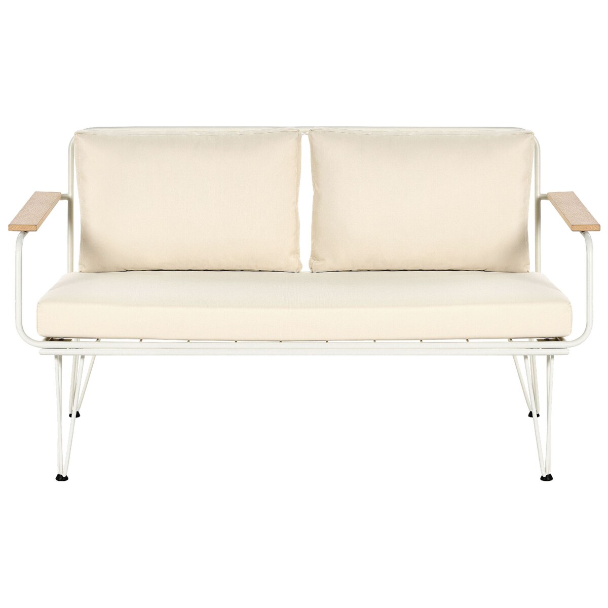 Zestaw ogrodowy 4-osobowy biało-beżowy MONTESILVANO