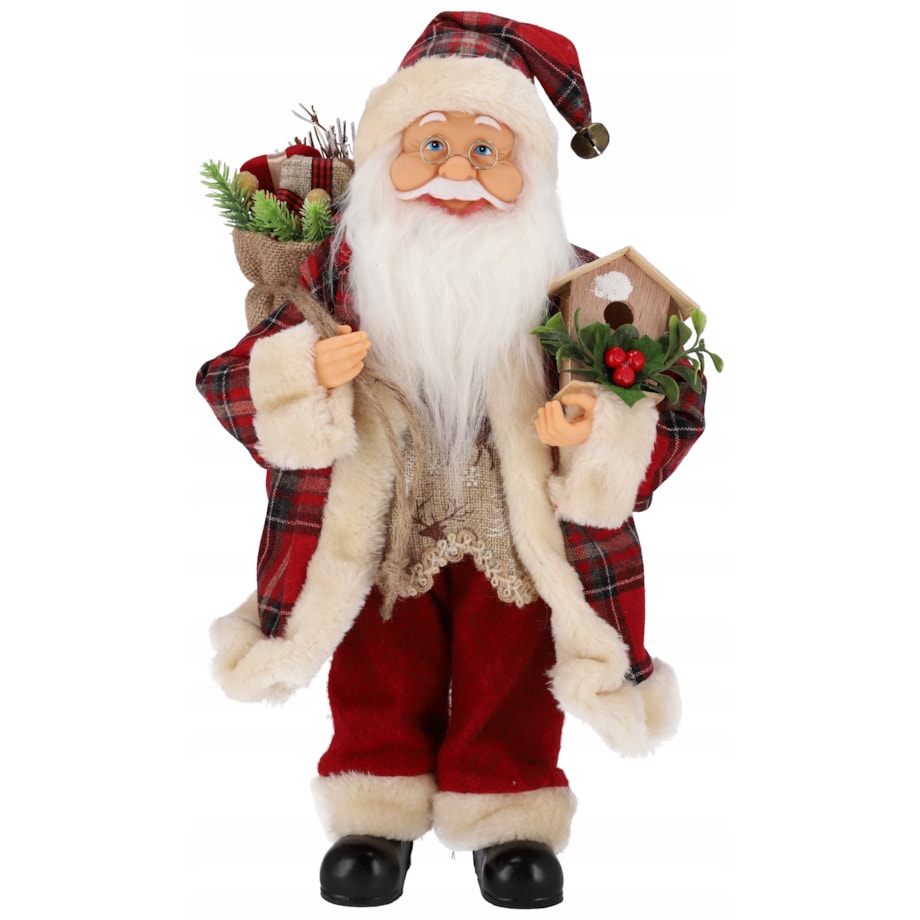 ŚWIĘTY MIKOŁAJ świąteczny figurka DUŻY skandynawsk