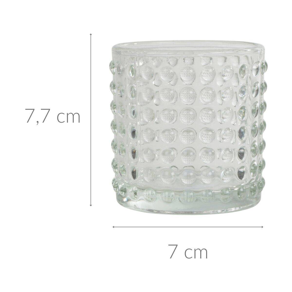 Świecznik z wypukłym wzorem ARTY, Ø 7 cm