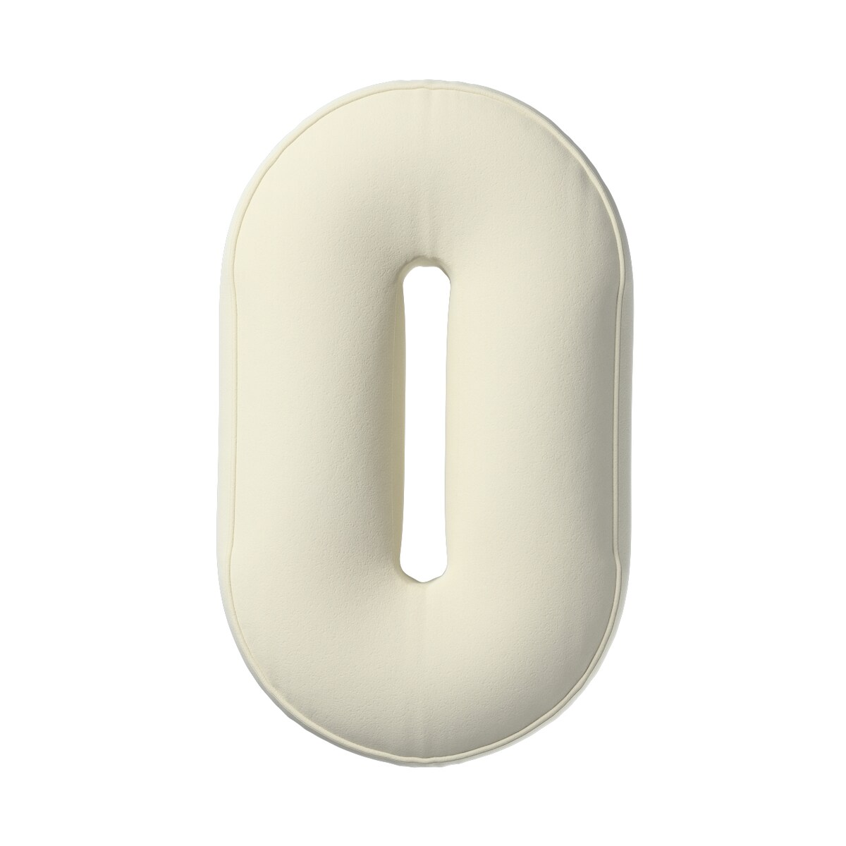 Poduszka Cyferka 0, śmietankowa biel, 24 x 40 cm, Posh Velvet