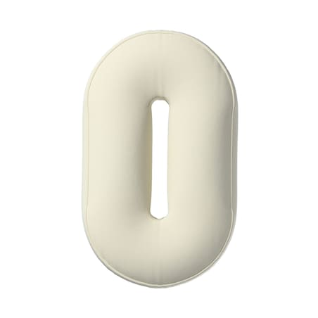 Poduszka Cyferka 0, śmietankowa biel, 24 x 40 cm, Posh Velvet