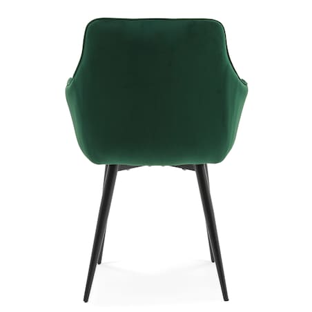 Krzesło tapicerowane welurowe QUATTRO velvet aksamit zielony