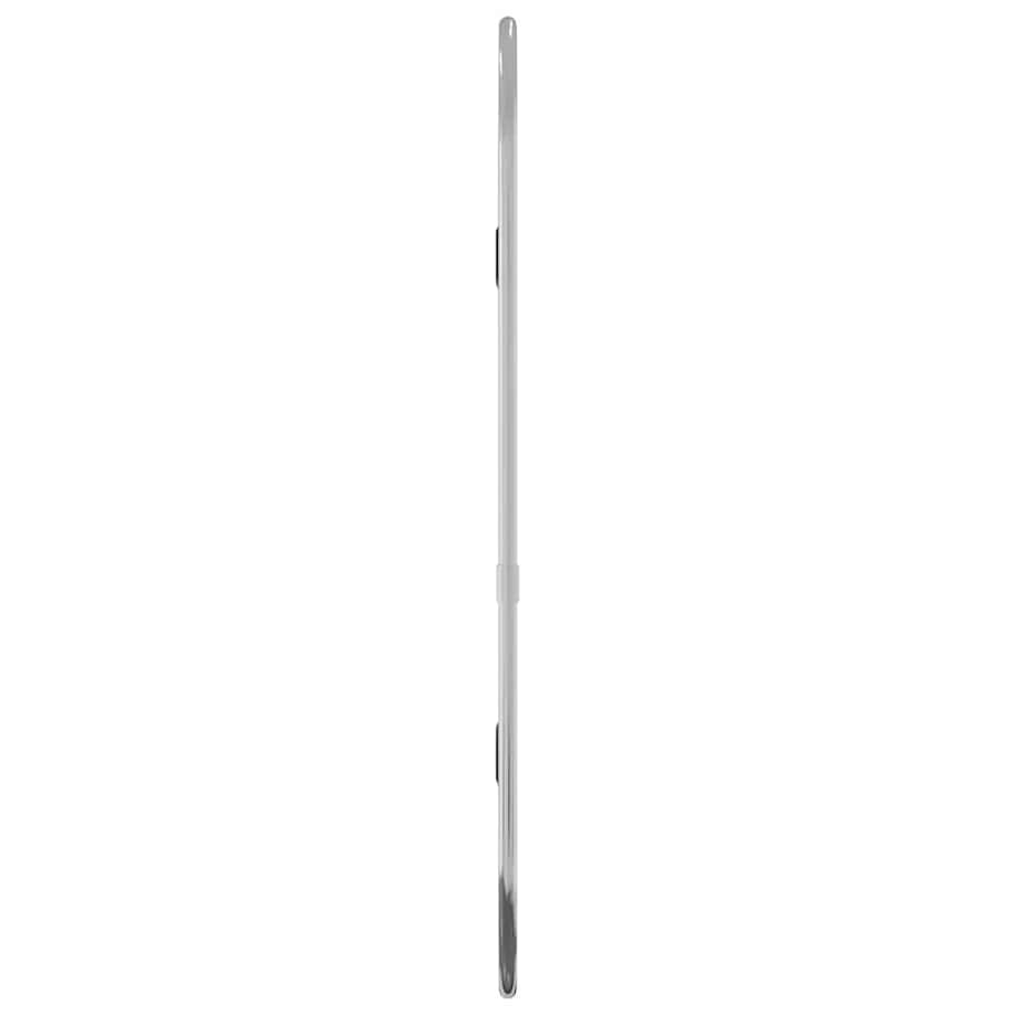 vidaXL Lustro ścienne, srebrne, 40x15 cm, owalne